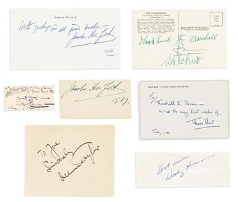 (MUSICIANS.) Group of 11 items Signed, or Signed and Inscribed.